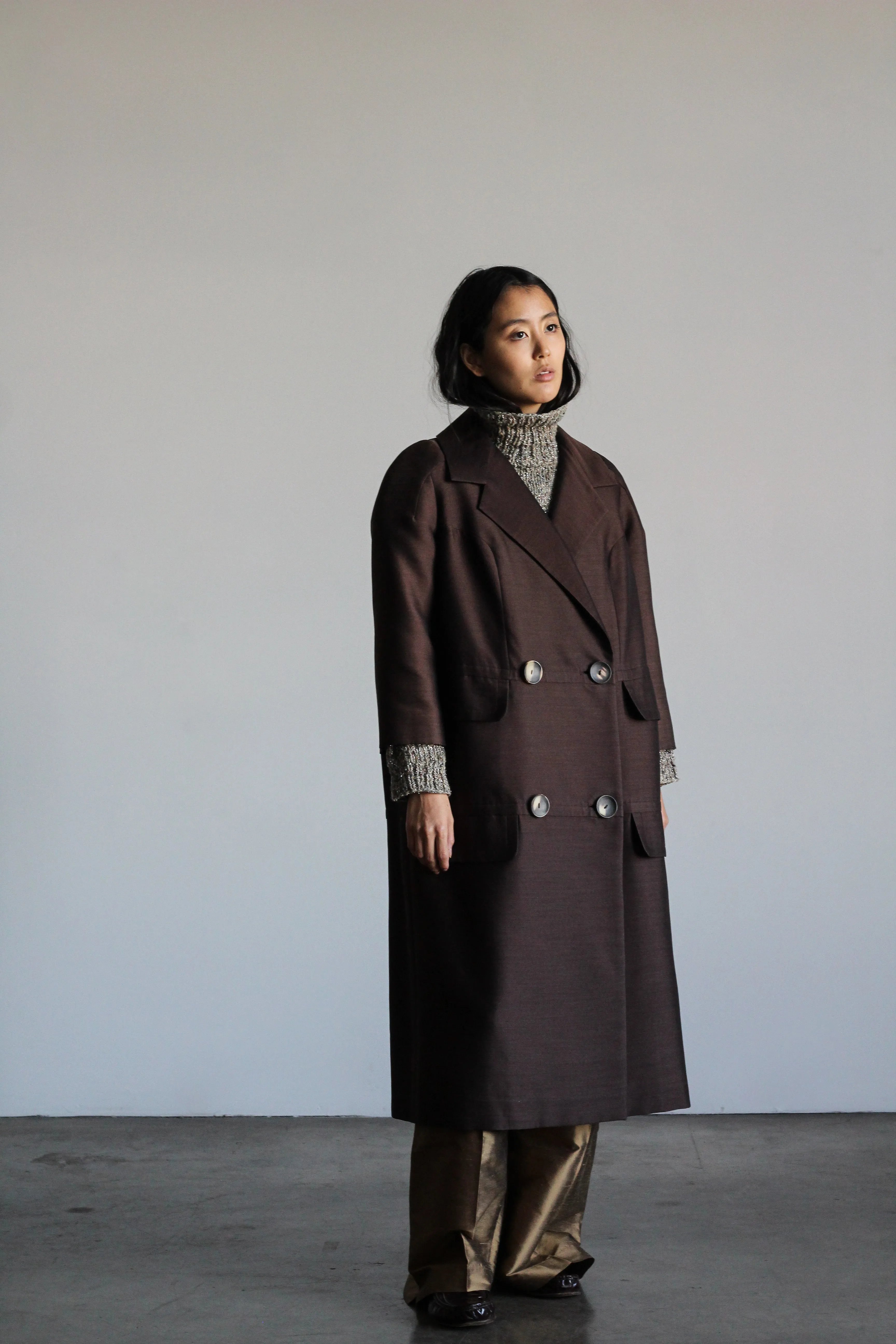 1960's JAMES GALANOS silk overcoat | VINTAGE