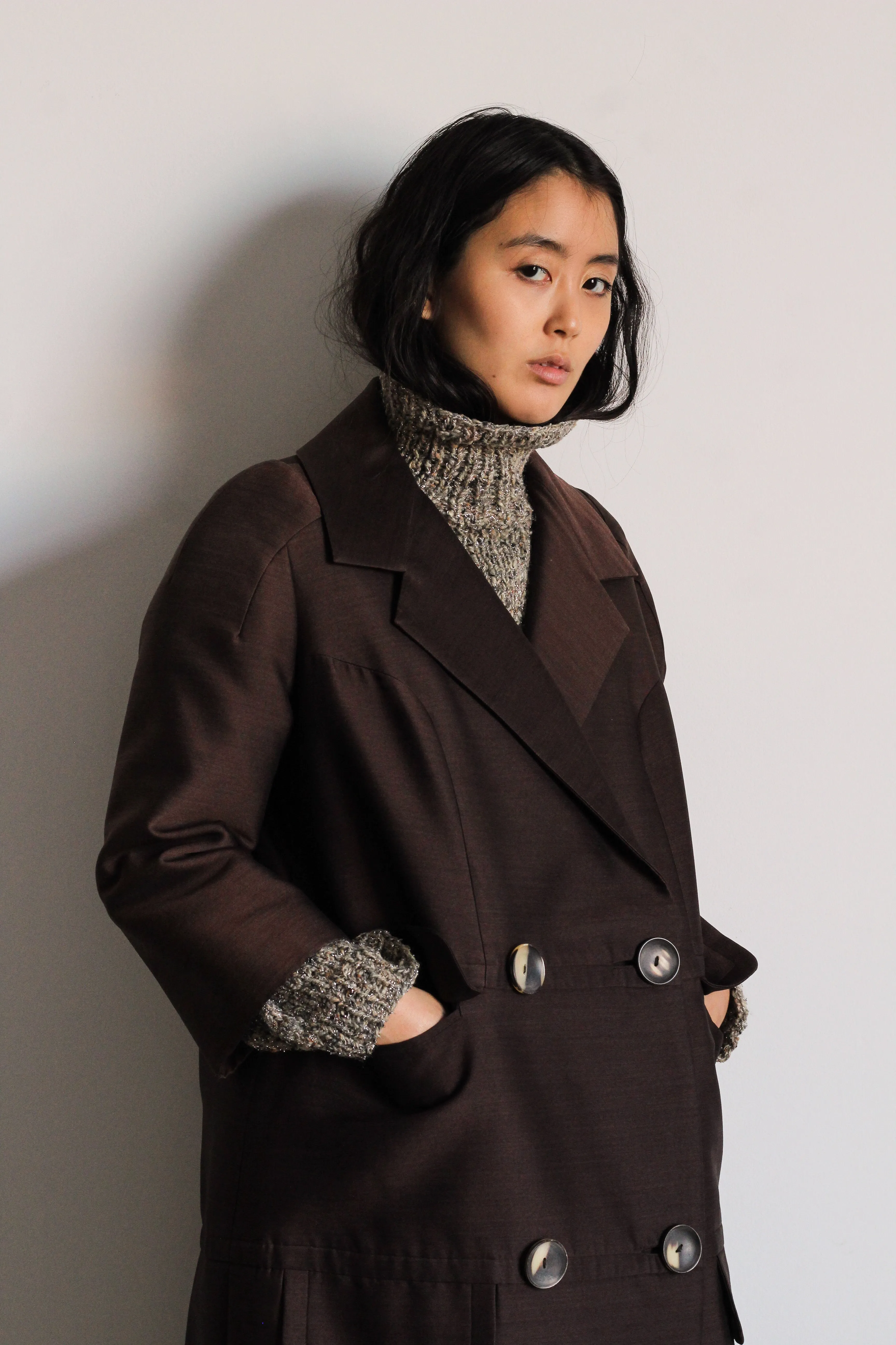 1960's JAMES GALANOS silk overcoat | VINTAGE