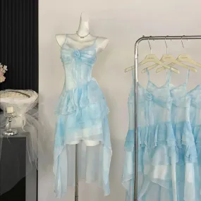 Aquatic Songs and Marine Roses                     Dress Mermaidcore Kawaii Academia Y2K Cottagecore Coquette Fairycore Dollette Princesscore