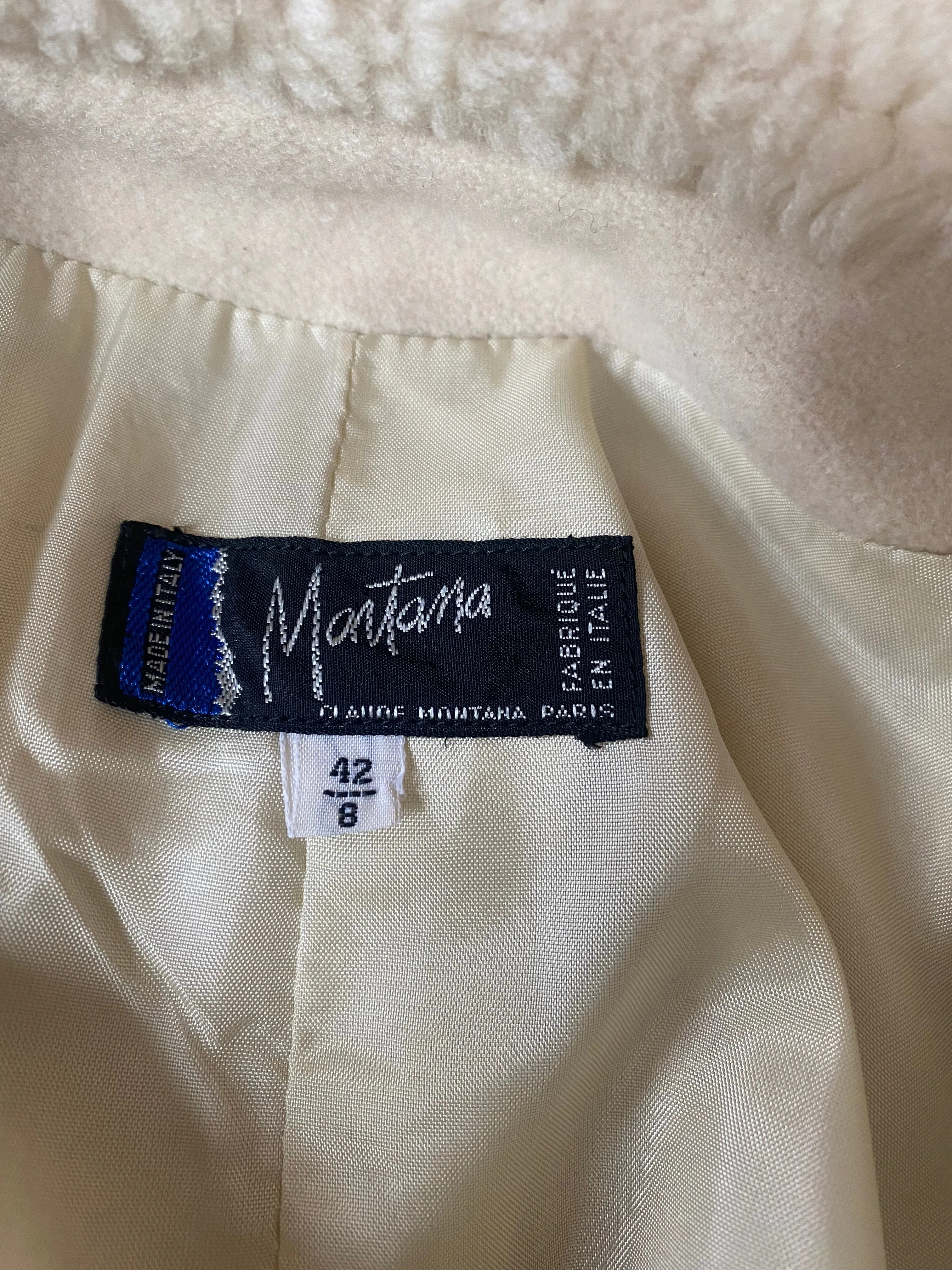 ARCHIVE - 1980s Claude Montana Cream Wool Trench Coat