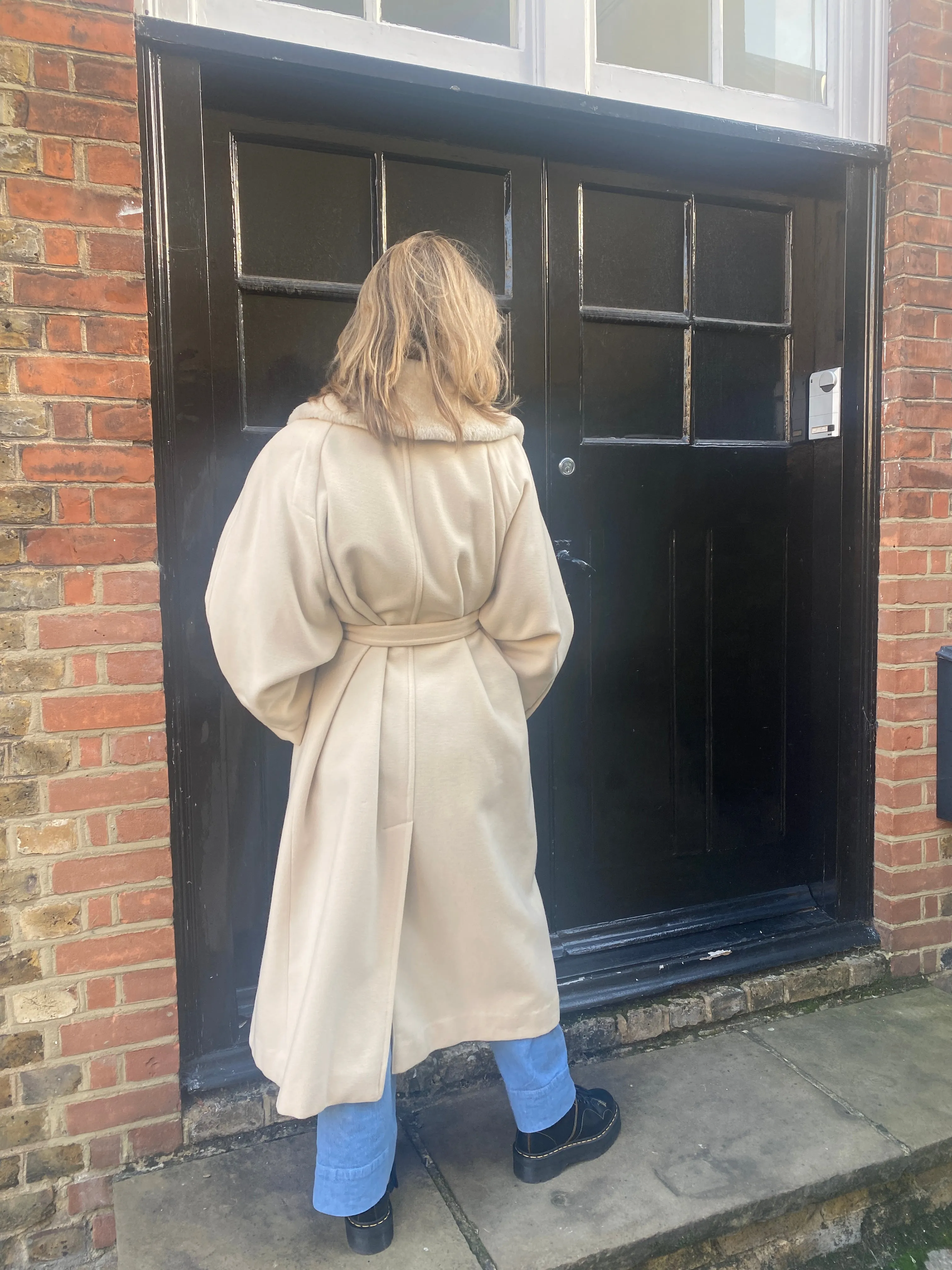 ARCHIVE - 1980s Claude Montana Cream Wool Trench Coat