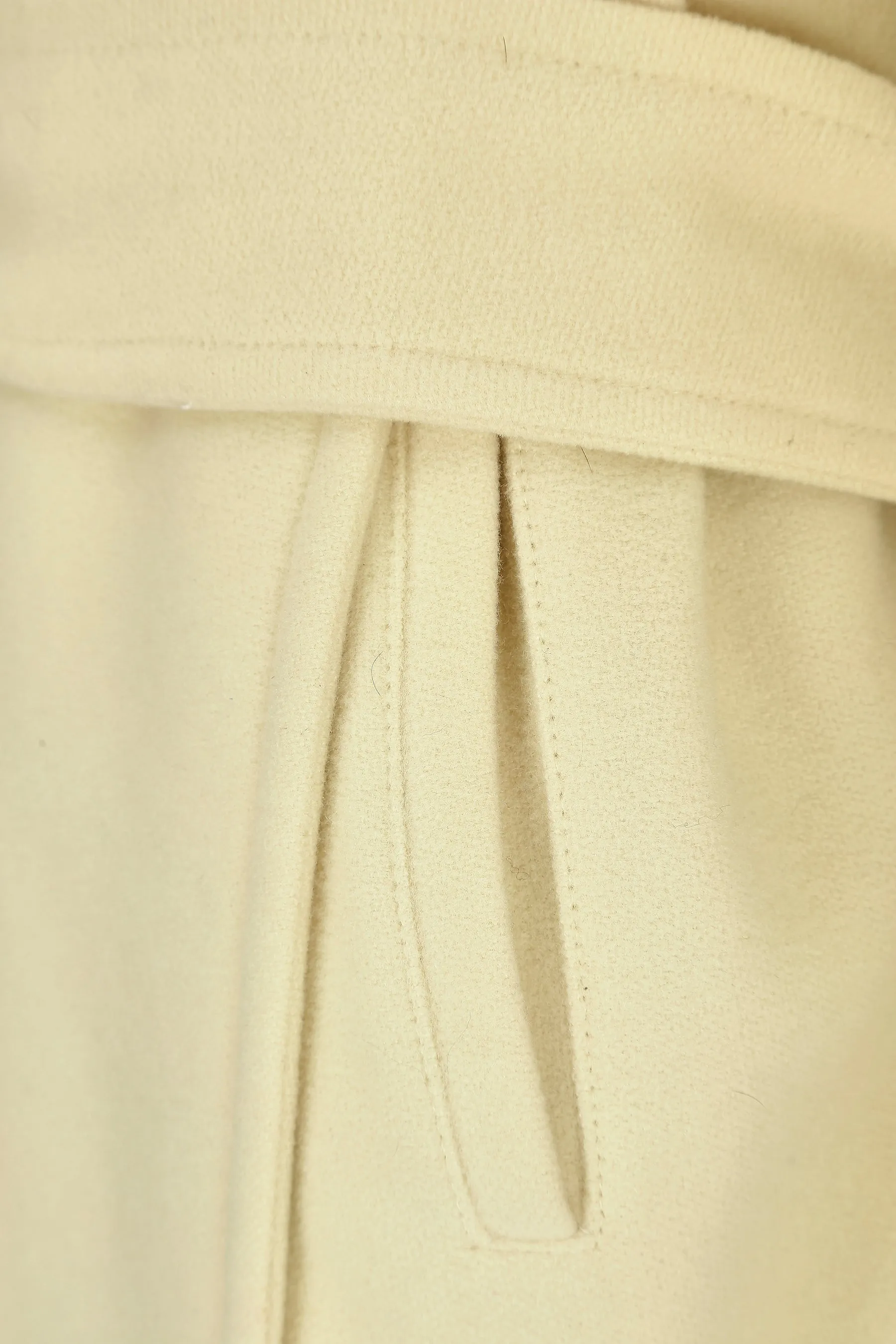 ARCHIVE - 1980s Claude Montana Cream Wool Trench Coat