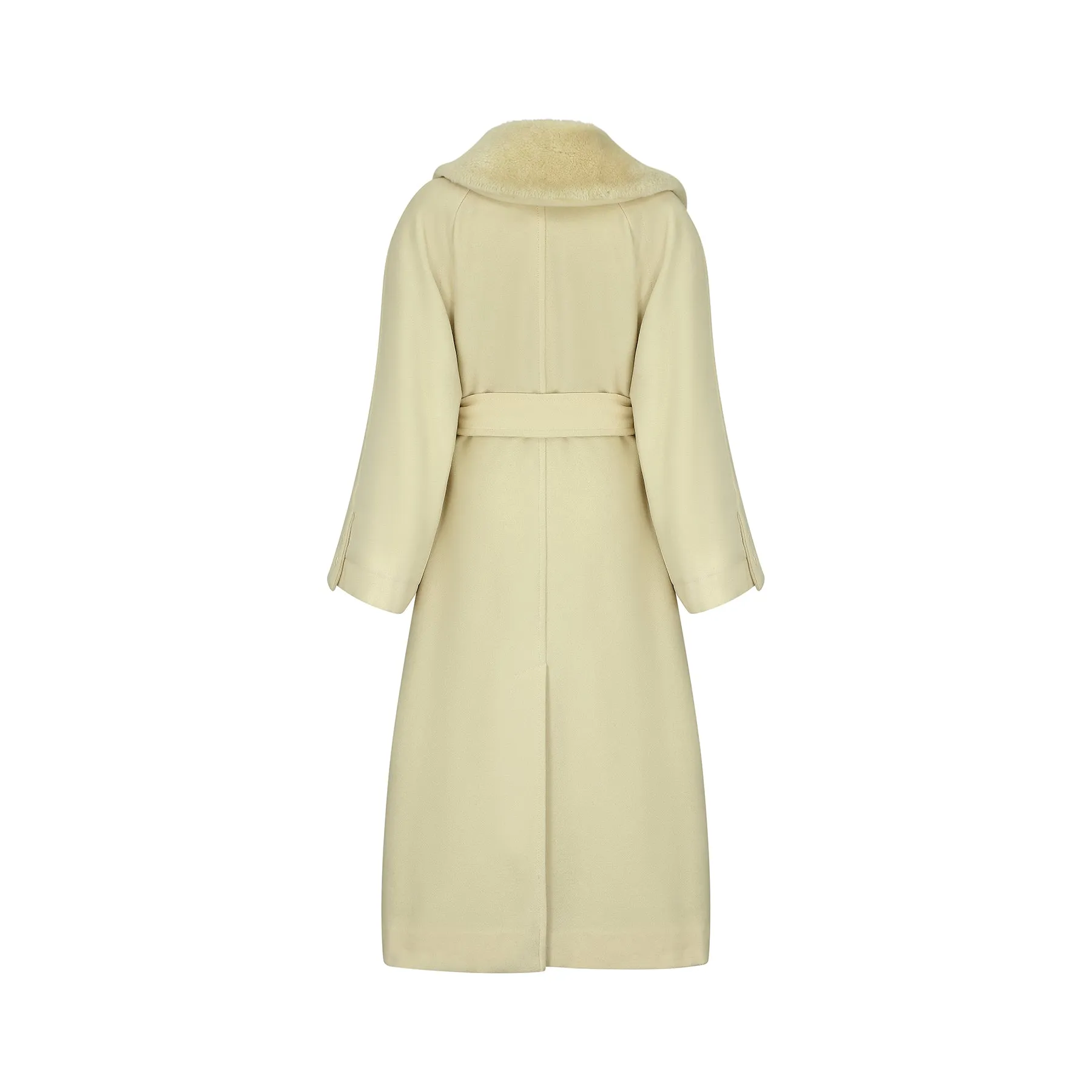 ARCHIVE - 1980s Claude Montana Cream Wool Trench Coat