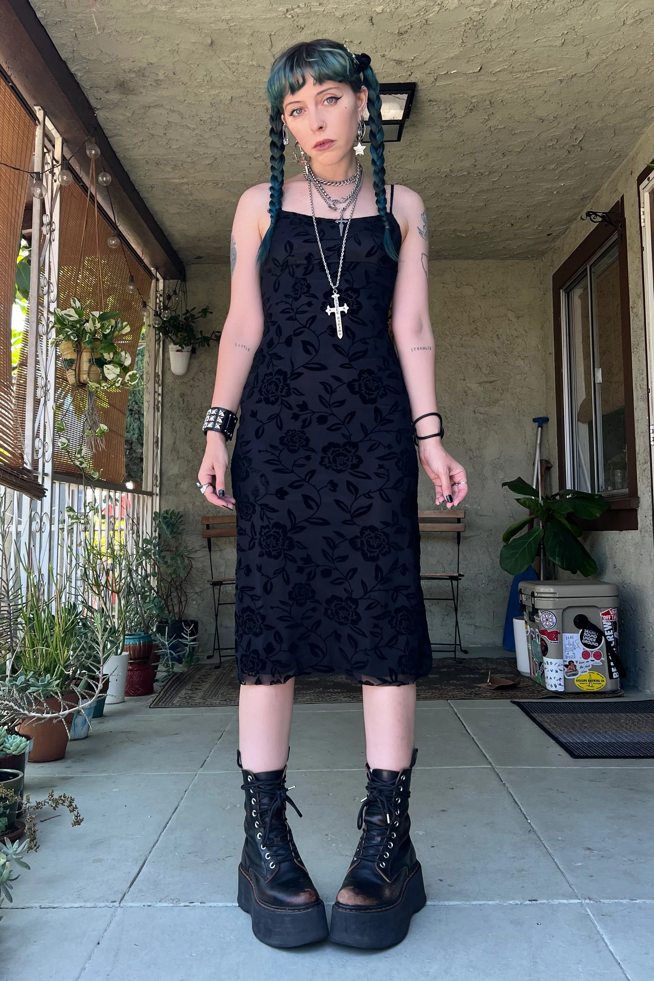 Black Floral Cameron Dress