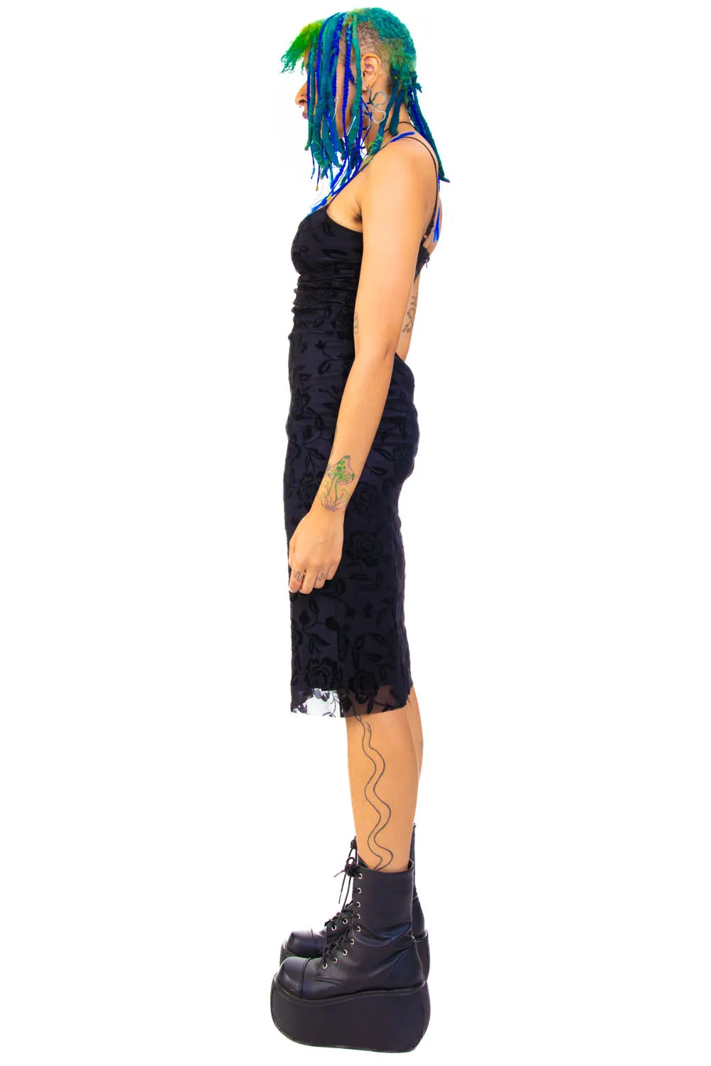Black Floral Cameron Dress