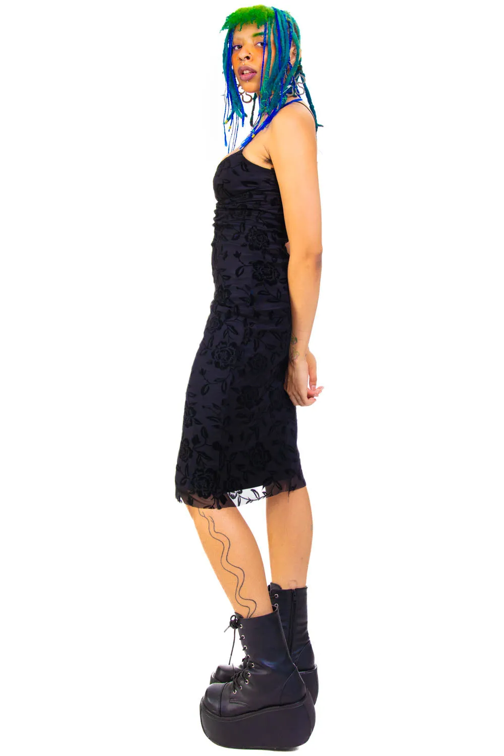 Black Floral Cameron Dress