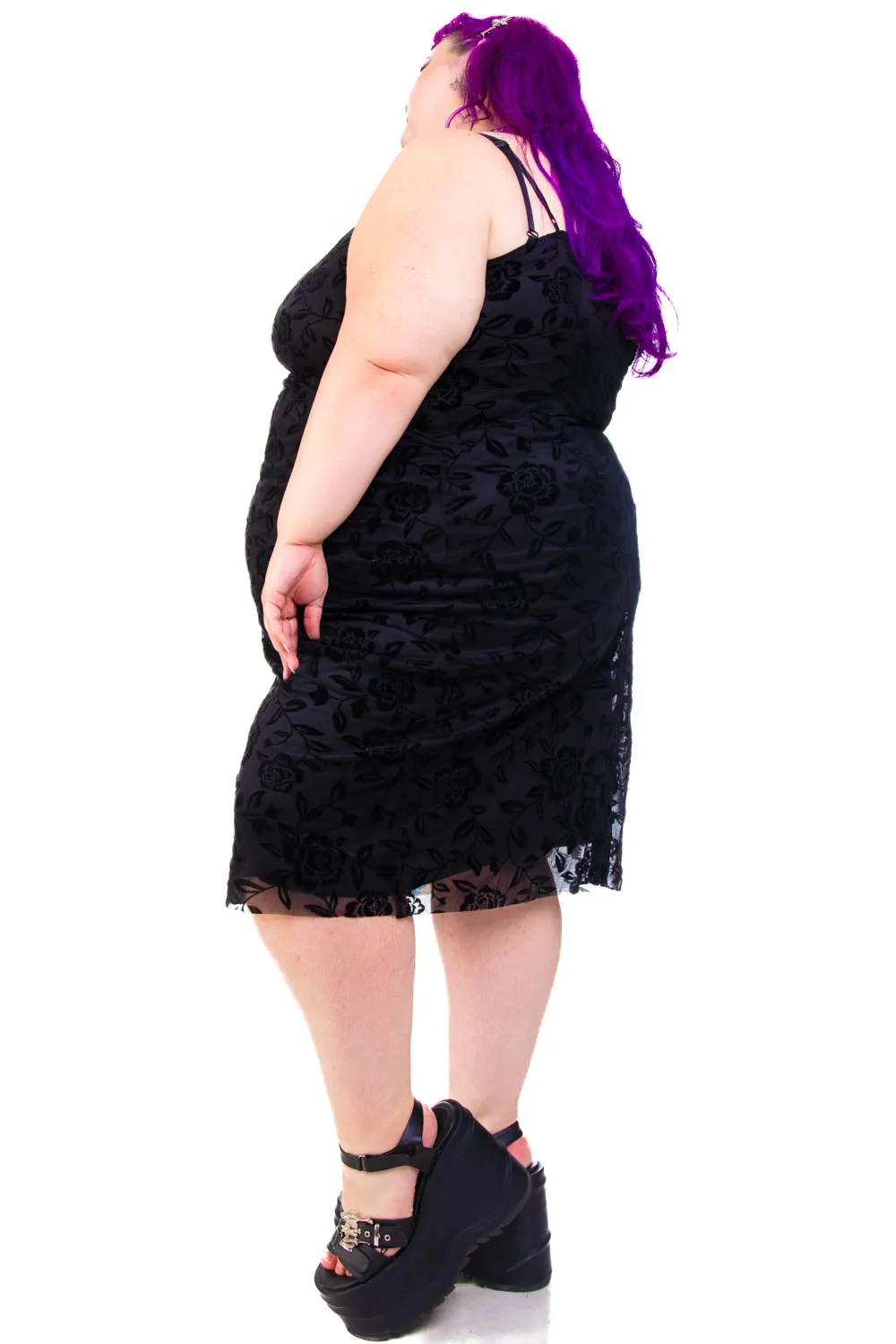 Black Floral Cameron Dress