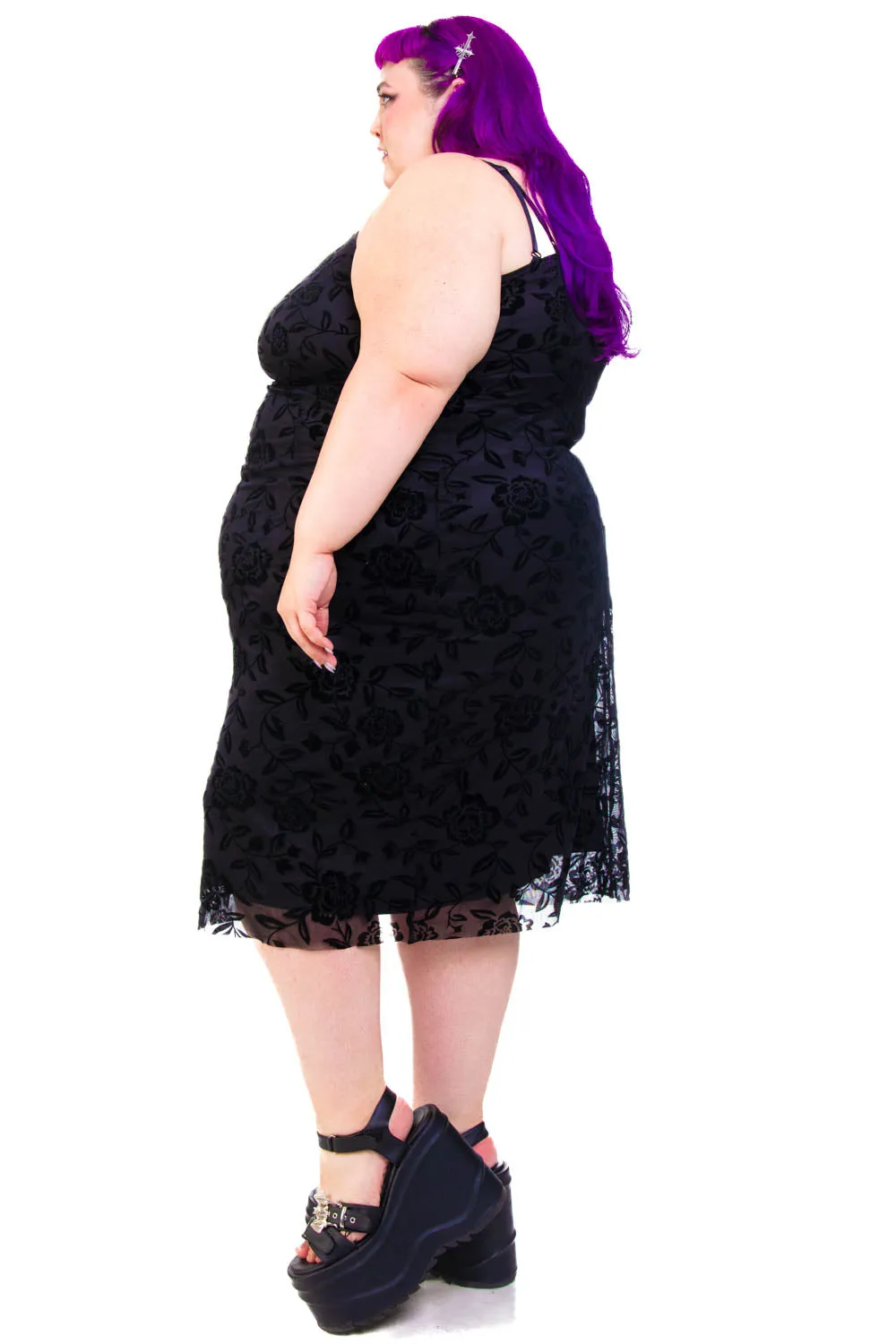Black Floral Cameron Dress