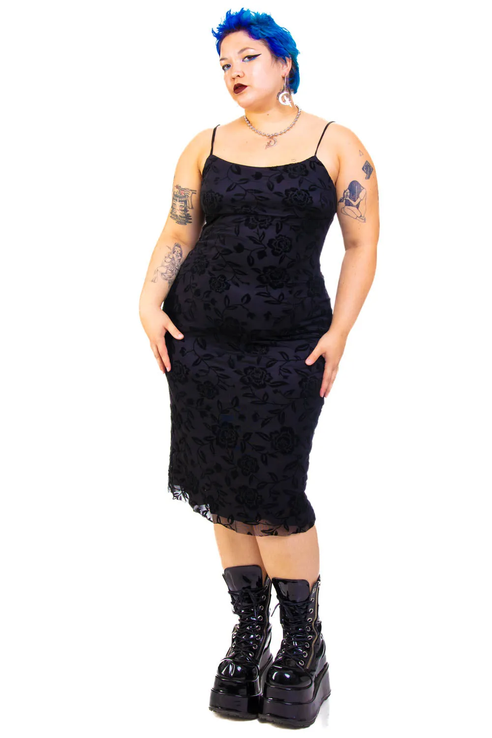 Black Floral Cameron Dress