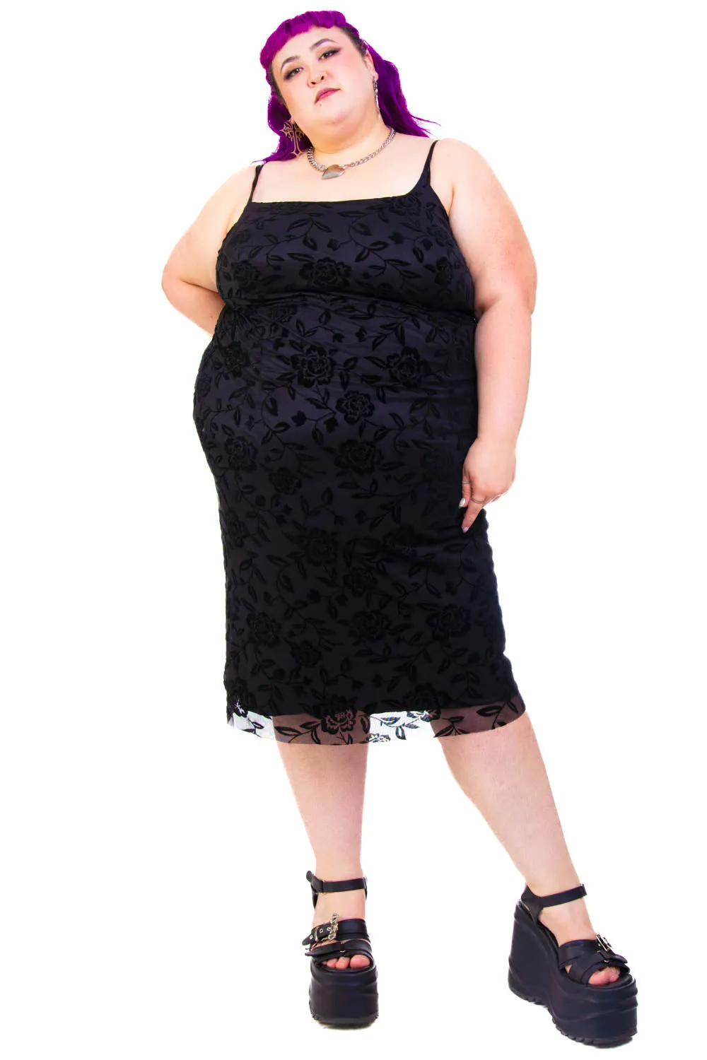 Black Floral Cameron Dress