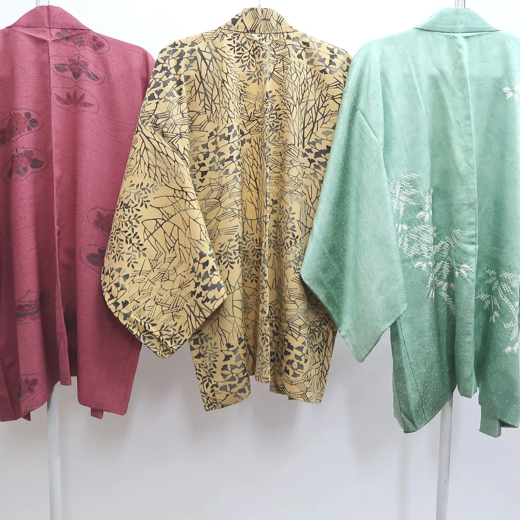 Bundle 15pcs Silk Haori Jacket Wholesale Bulk Free Shipping #542
