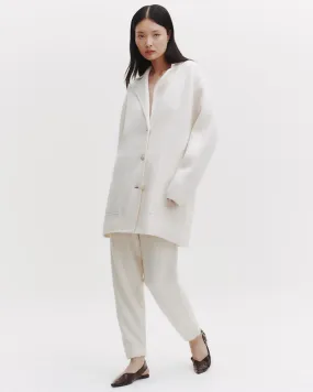 Car Coat in Nubby Cashmere Silk