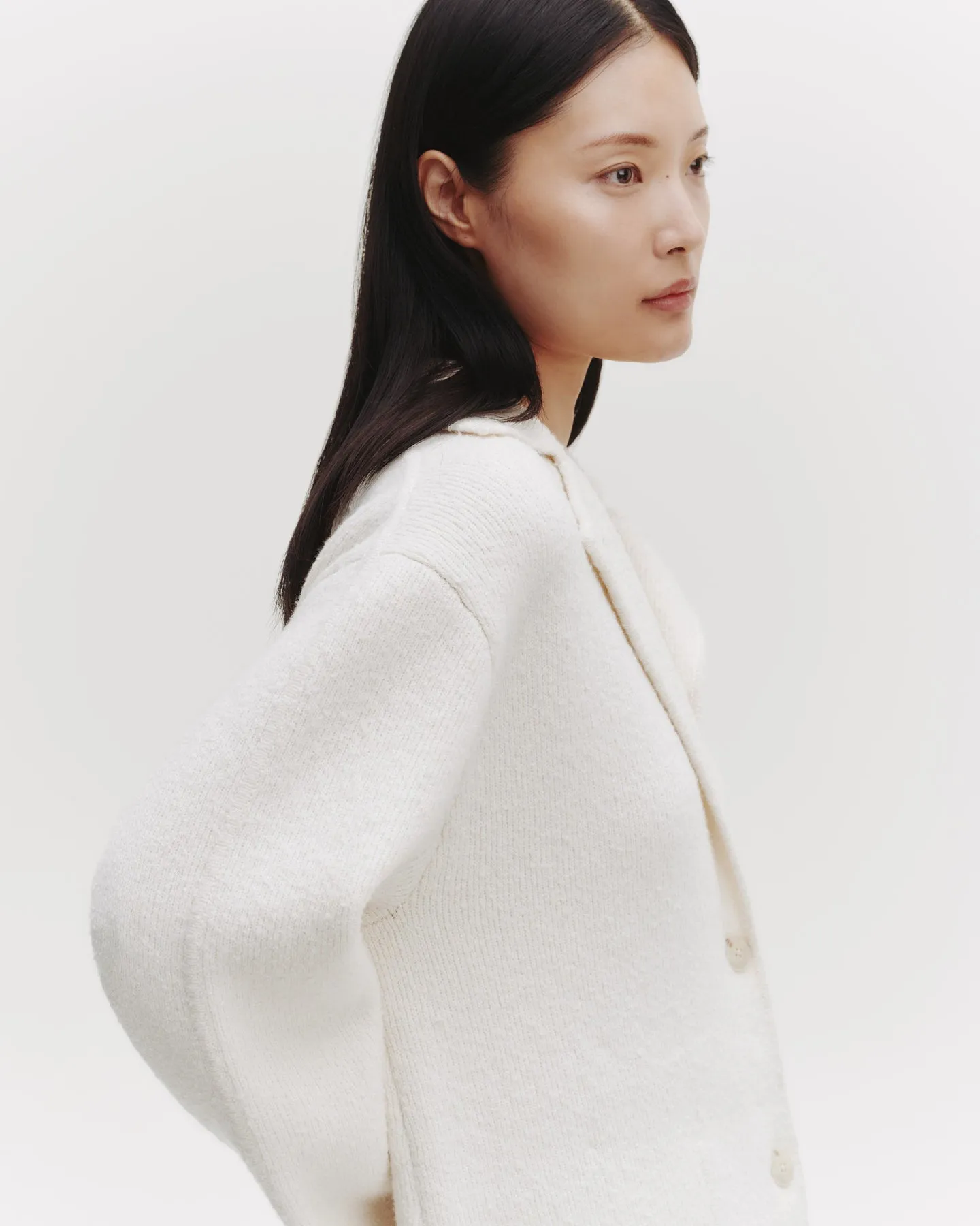 Car Coat in Nubby Cashmere Silk