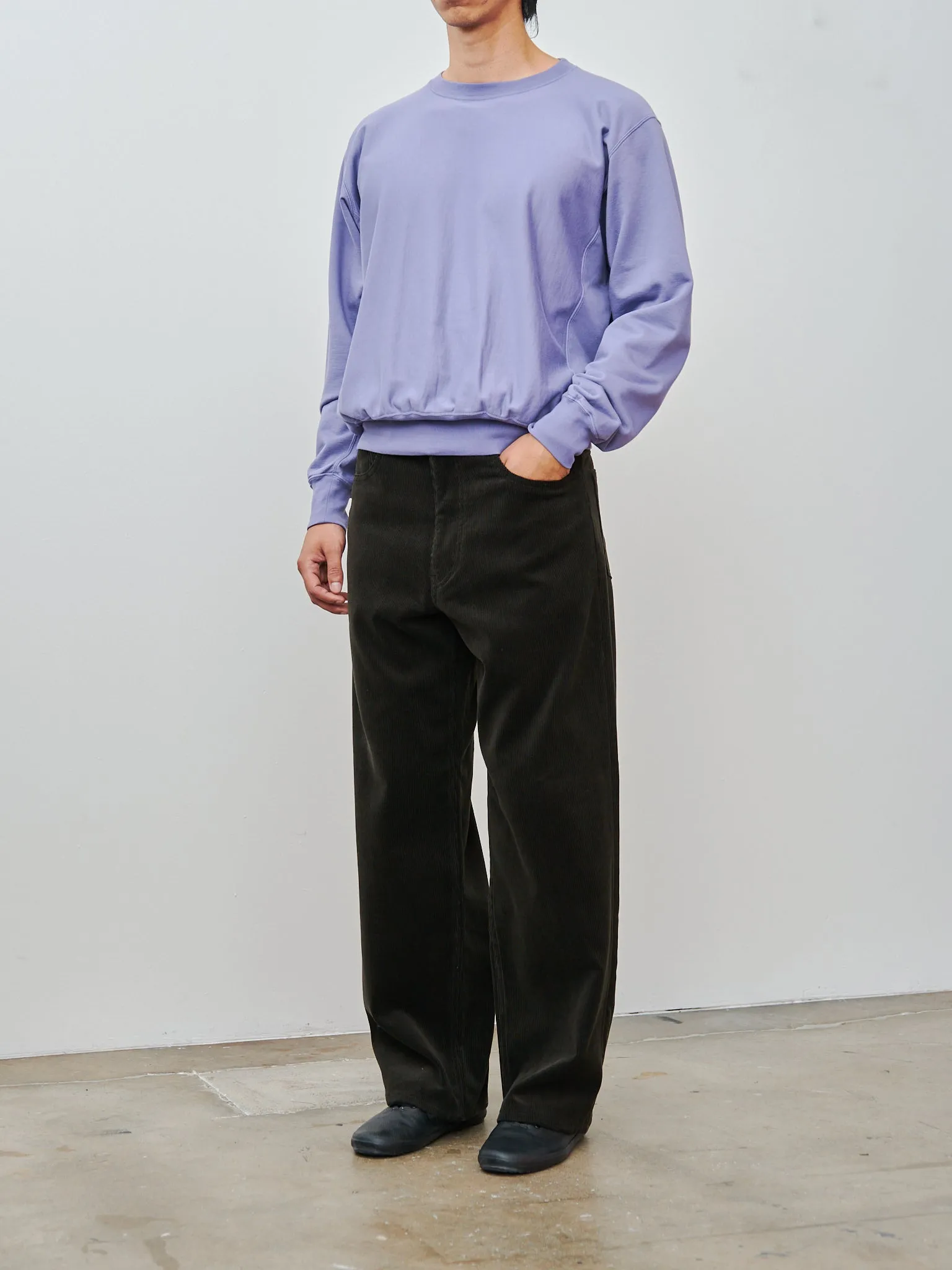 Elastic High Gauge Sweat P/O - Purple