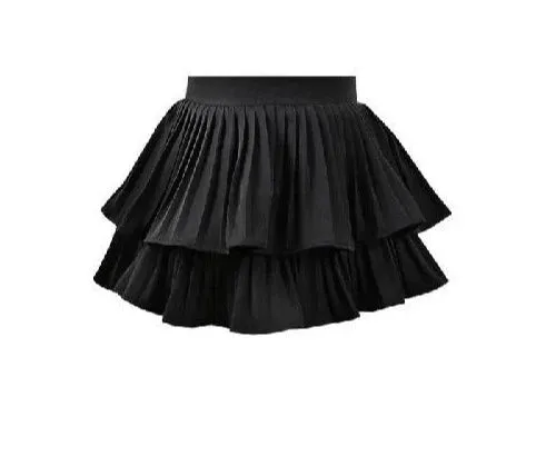 Girlary Woman Solid Y2K Pleated White Skirt 2024 Summer High Waist Layered Ruffles Mini Skirt Preppy Style Fashion Faldas Para Mujeres