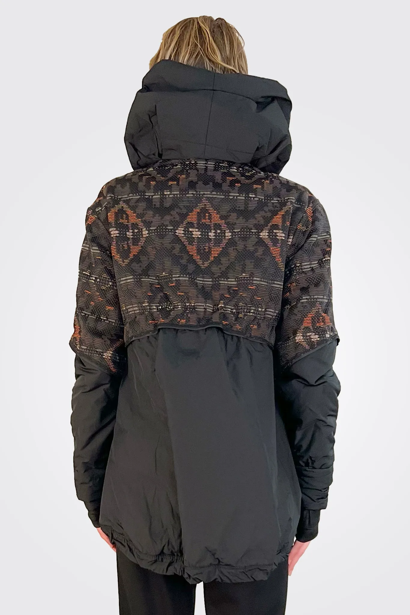 Jacquard Coat - Black Print