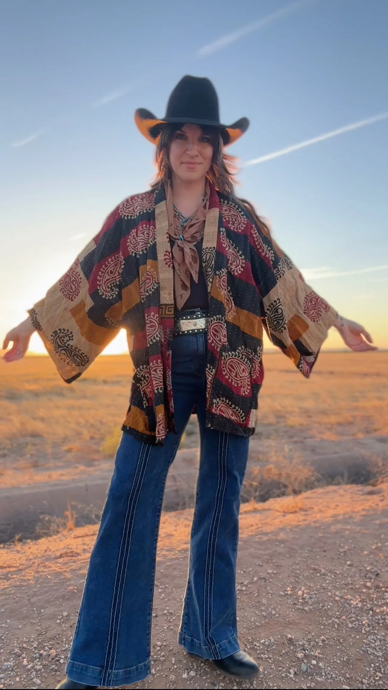 Kantha Reversible Kimono Coat - 032