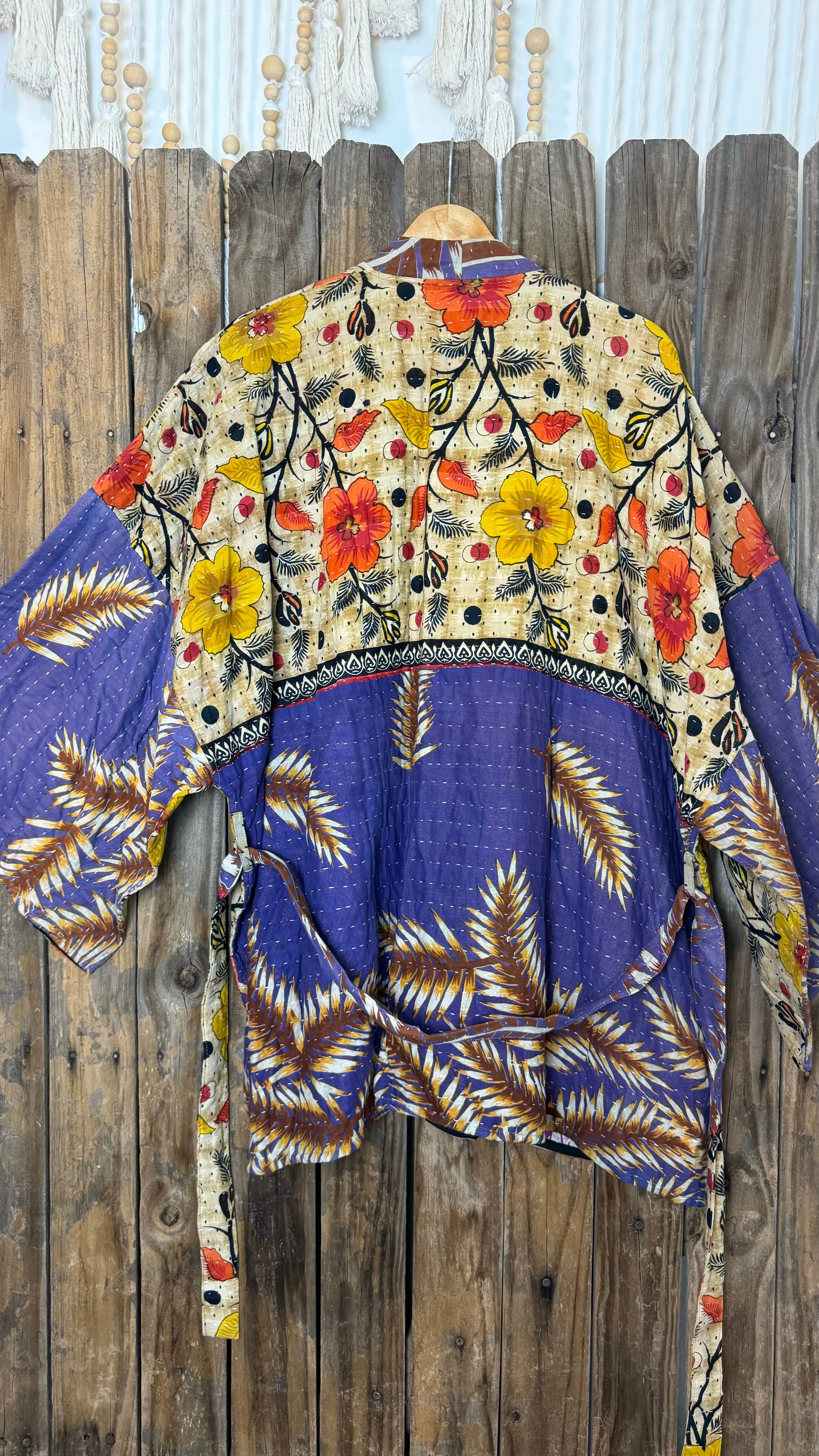 Kantha Reversible Kimono Coat - 032