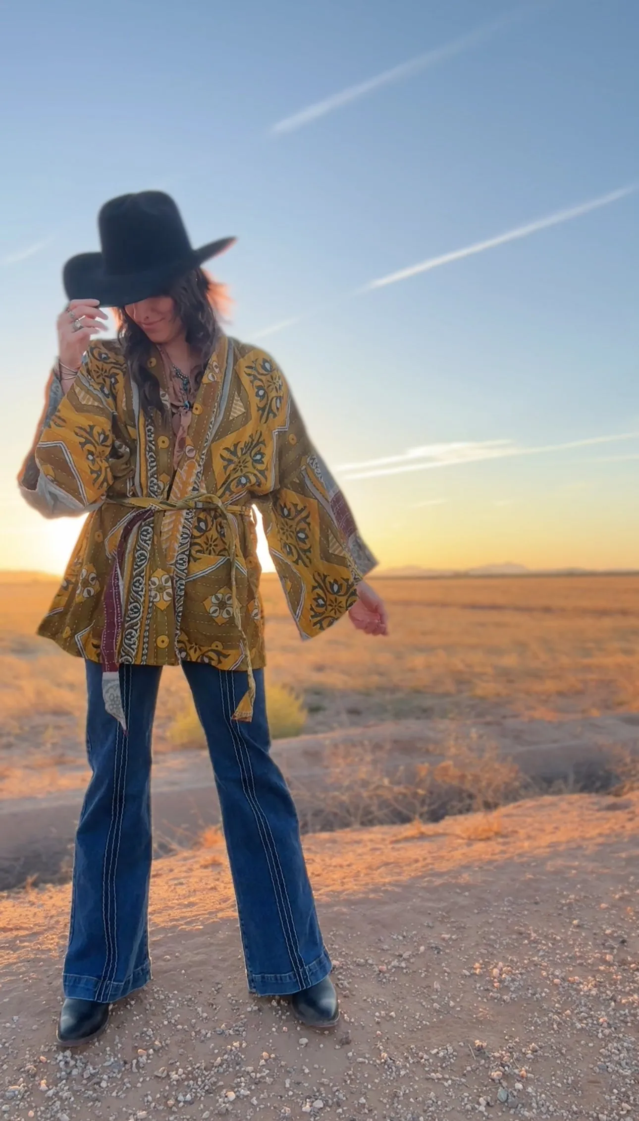 Kantha Reversible Kimono Coat - 032