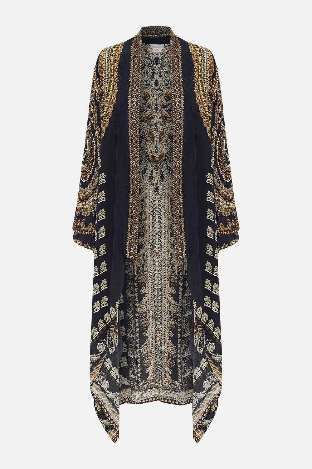 LUXE LAYER WITH KIMONO COLLAR ITS ALL OVER TORERO