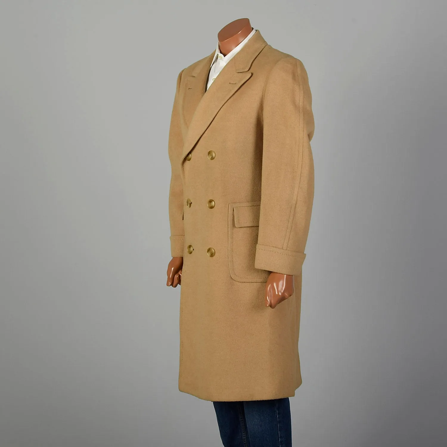 Medium 1970s Men's Tan Camel Hair Coat