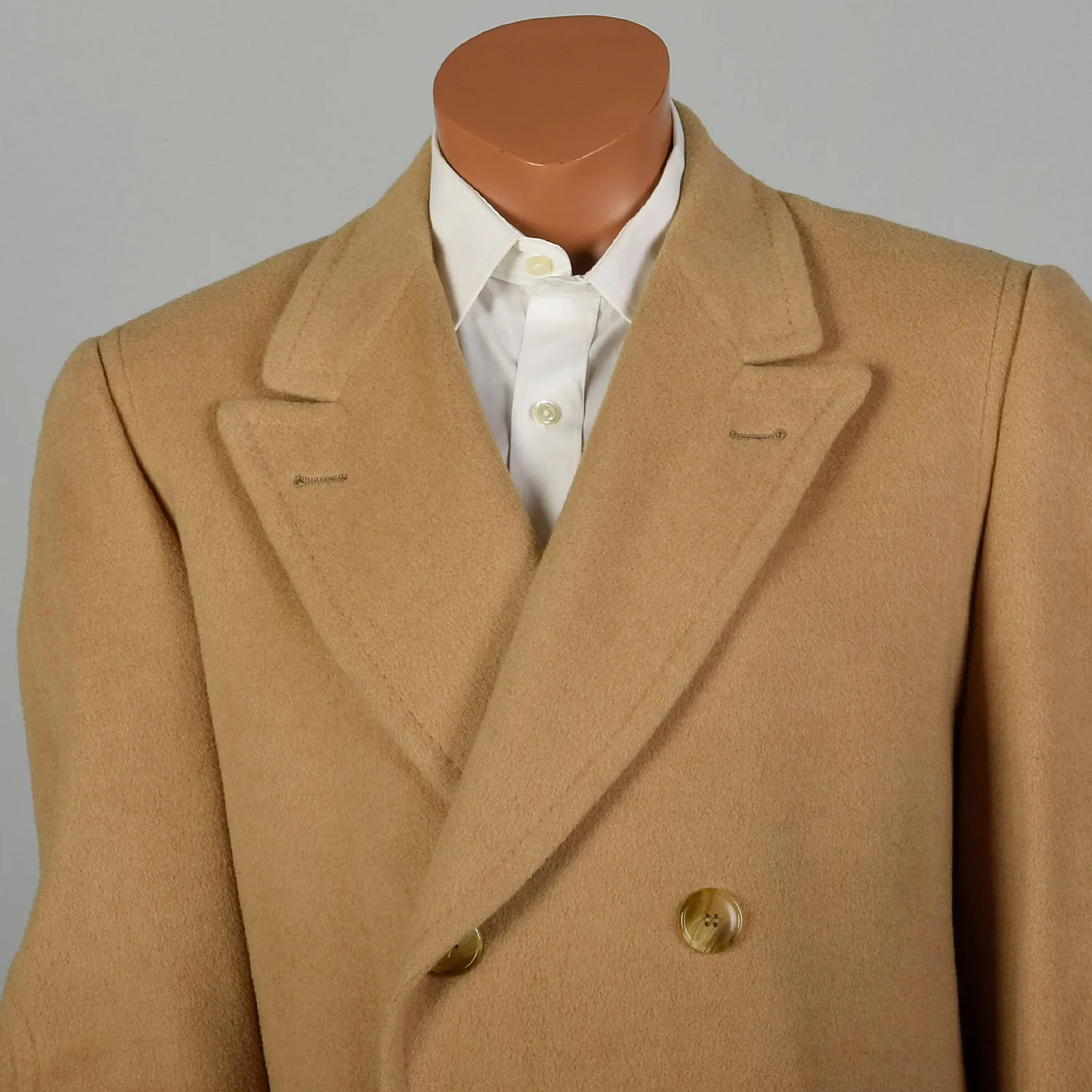 Medium 1970s Men's Tan Camel Hair Coat