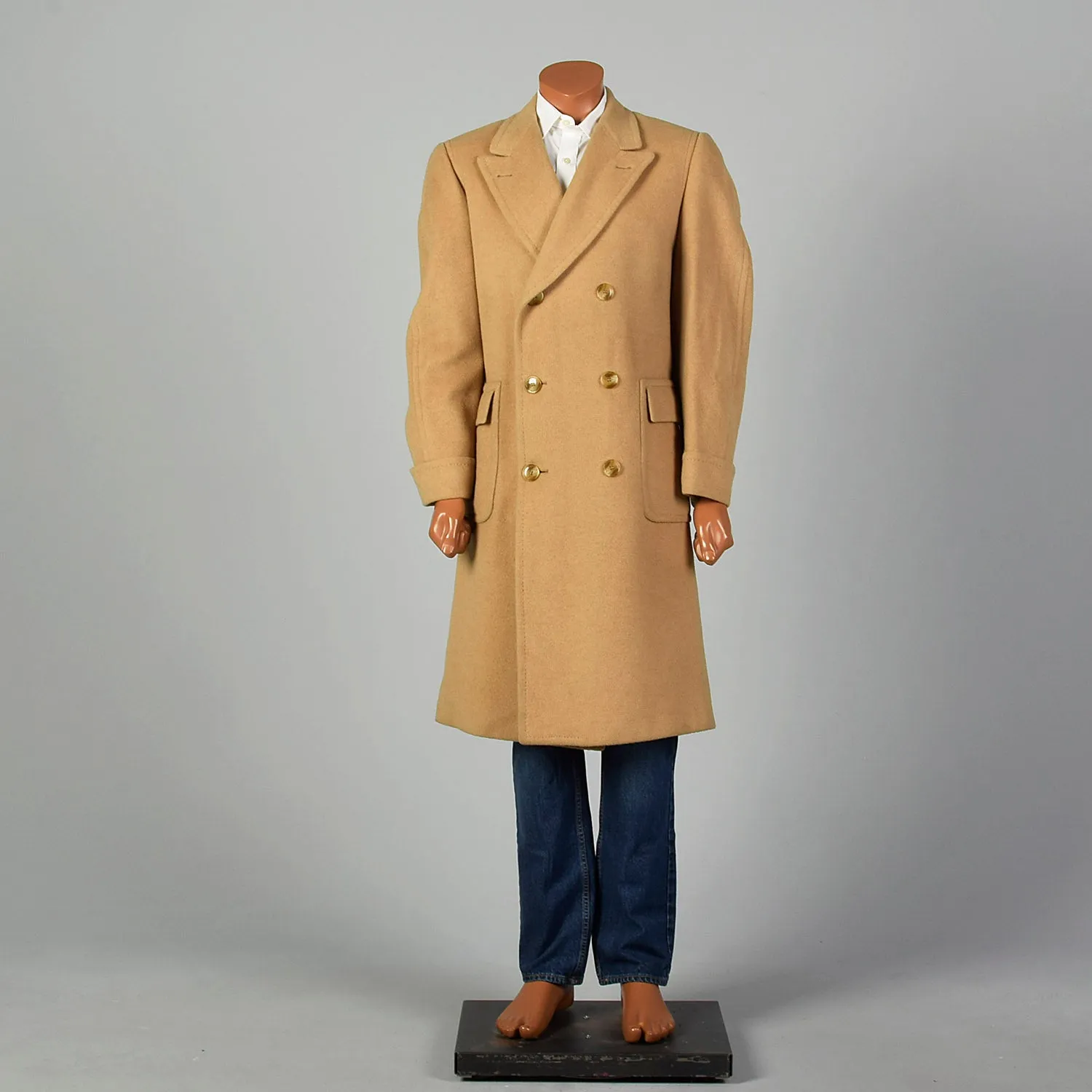Medium 1970s Men's Tan Camel Hair Coat