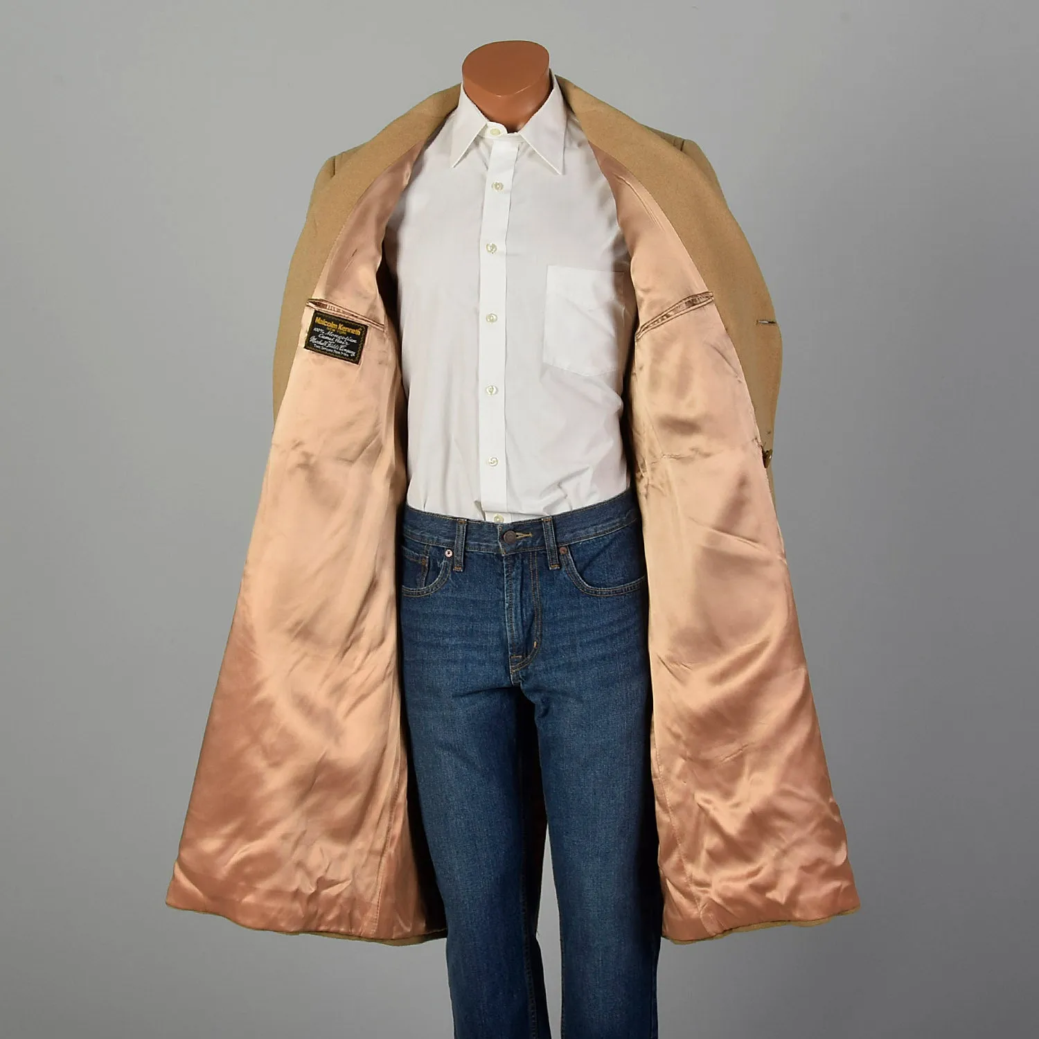 Medium 1970s Men's Tan Camel Hair Coat