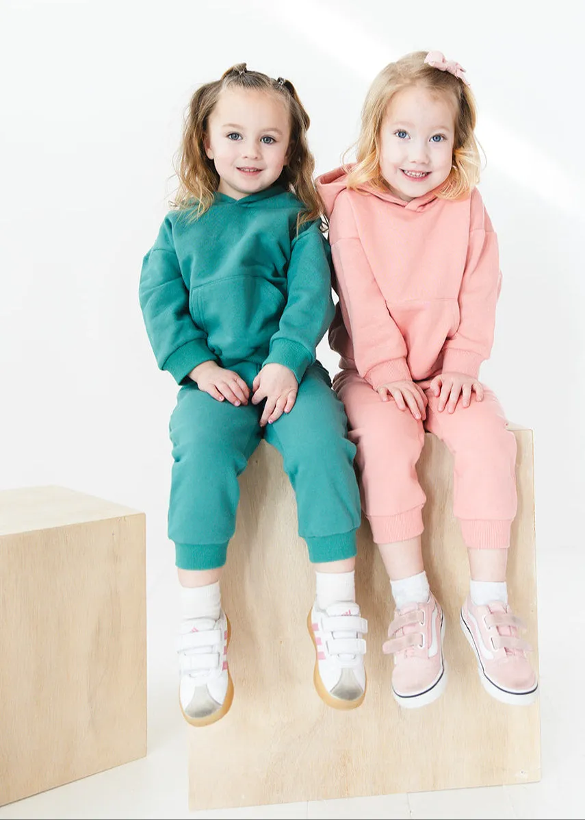 Organic Cotton Hoodie & Jogger Set | Pink