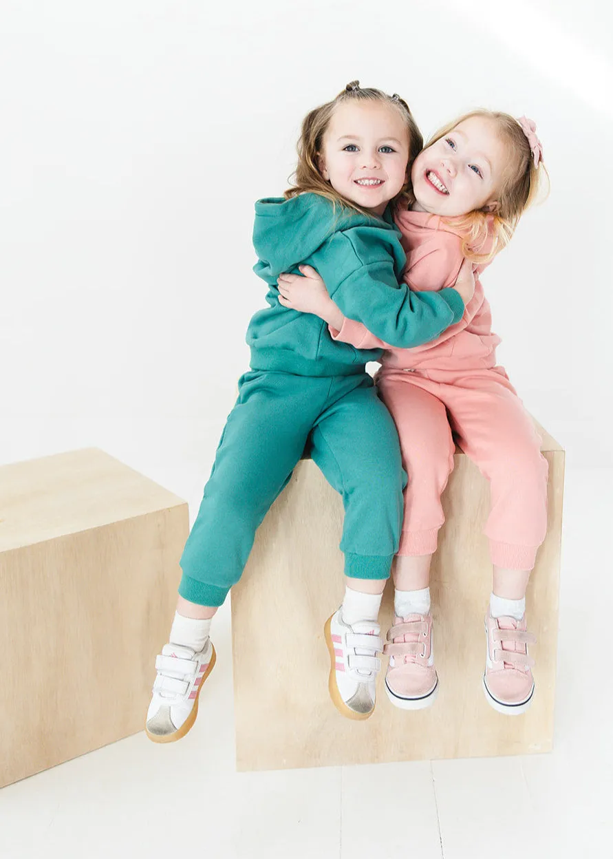 Organic Cotton Hoodie & Jogger Set | Pink