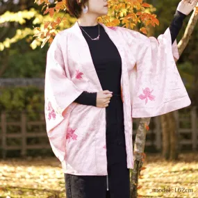 Pink dot with flowersplant haori