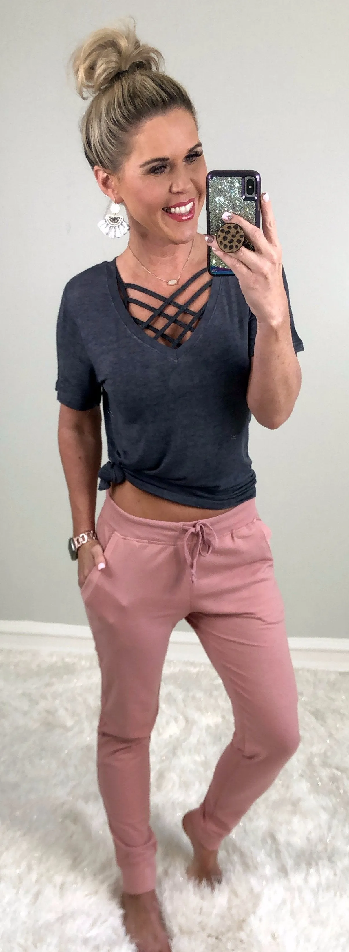 Rose Pocket Joggers