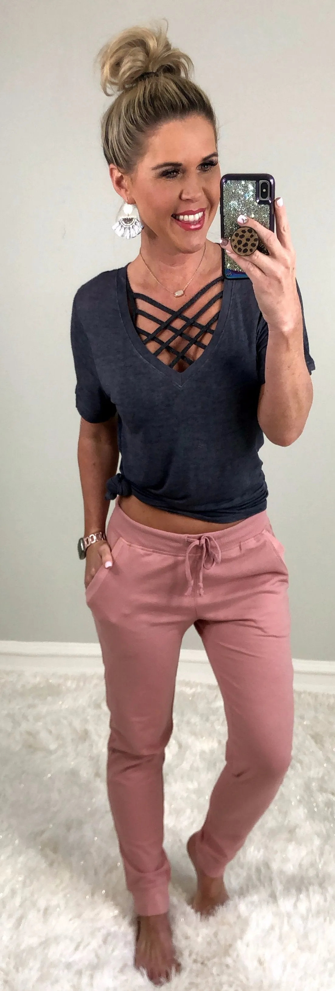 Rose Pocket Joggers