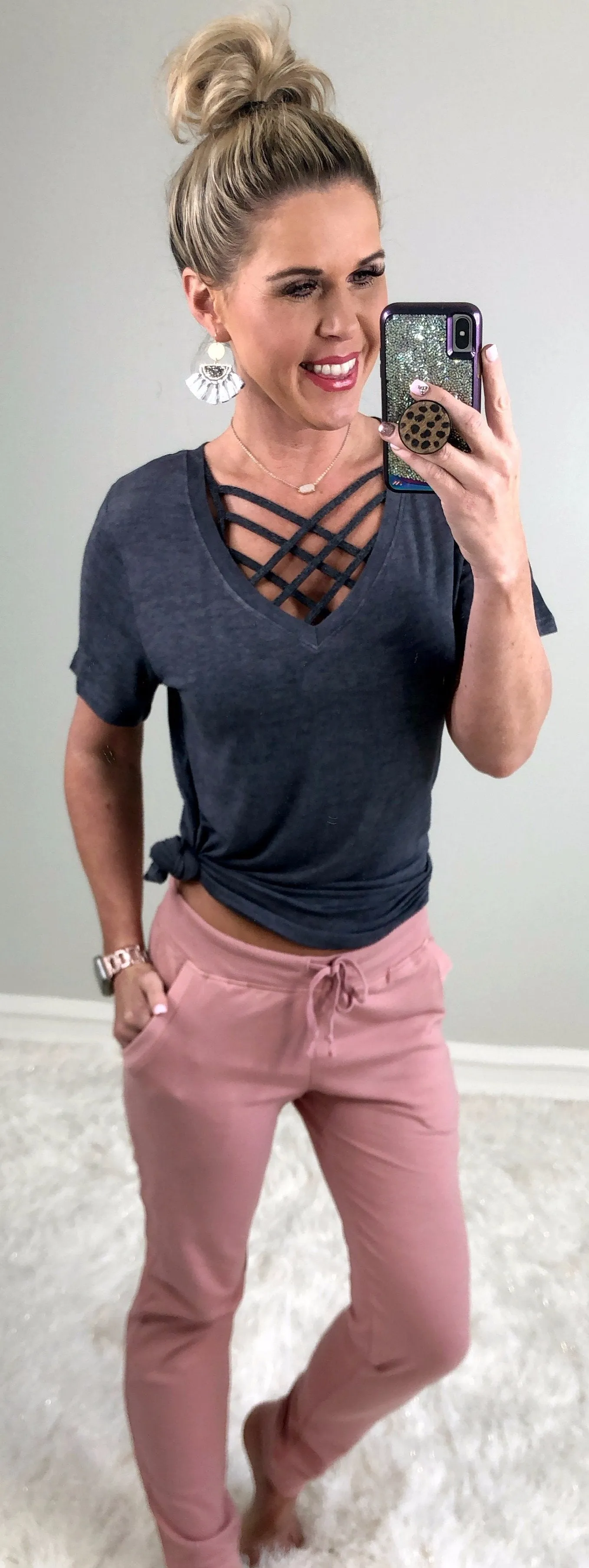 Rose Pocket Joggers