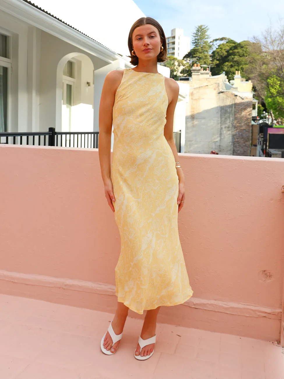 Sovere Inara Reversible Dress in Butter