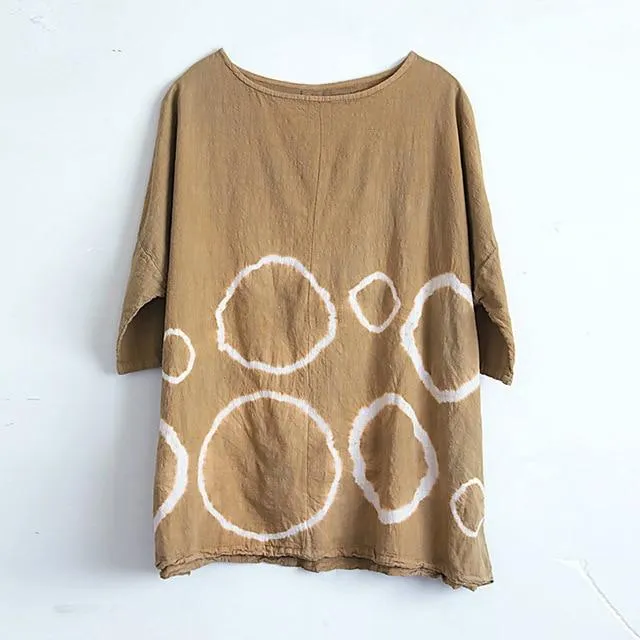 Tie Dye Circles Loose Top | Lotus