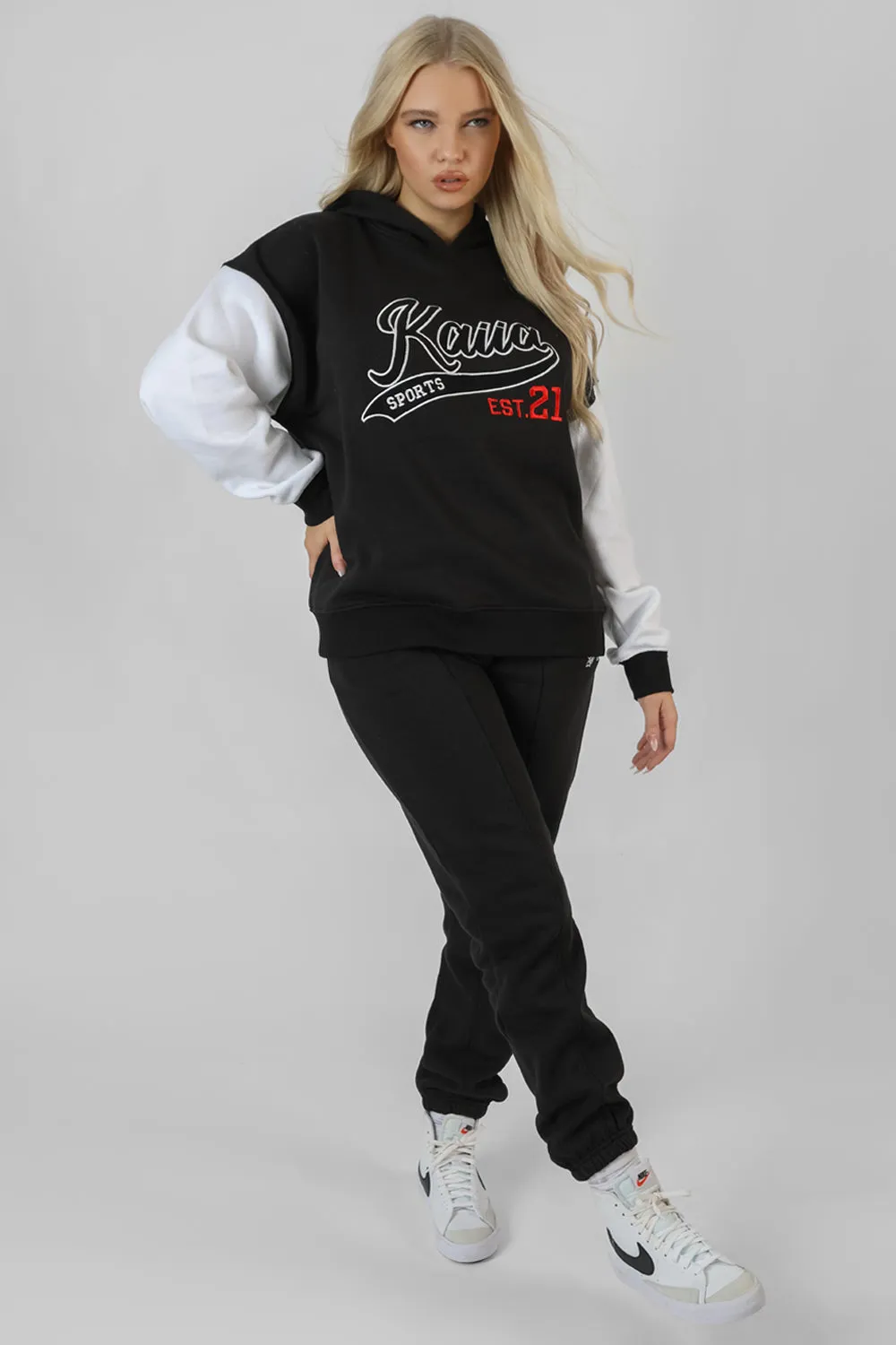 Varsity Seam Front 90'S Joggers Black