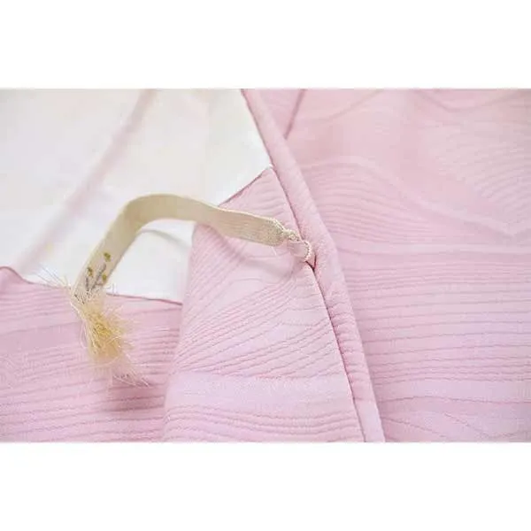 Vintage Haori Kimono Jacket Silk, Pink base, Wave Pattern