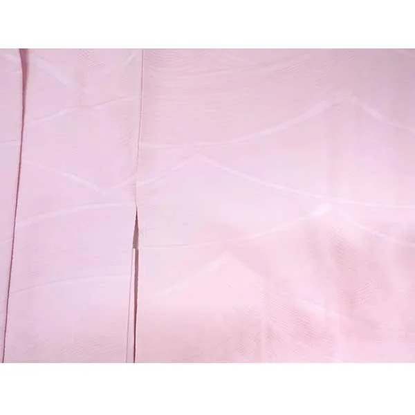 Vintage Haori Kimono Jacket Silk, Pink base, Wave Pattern