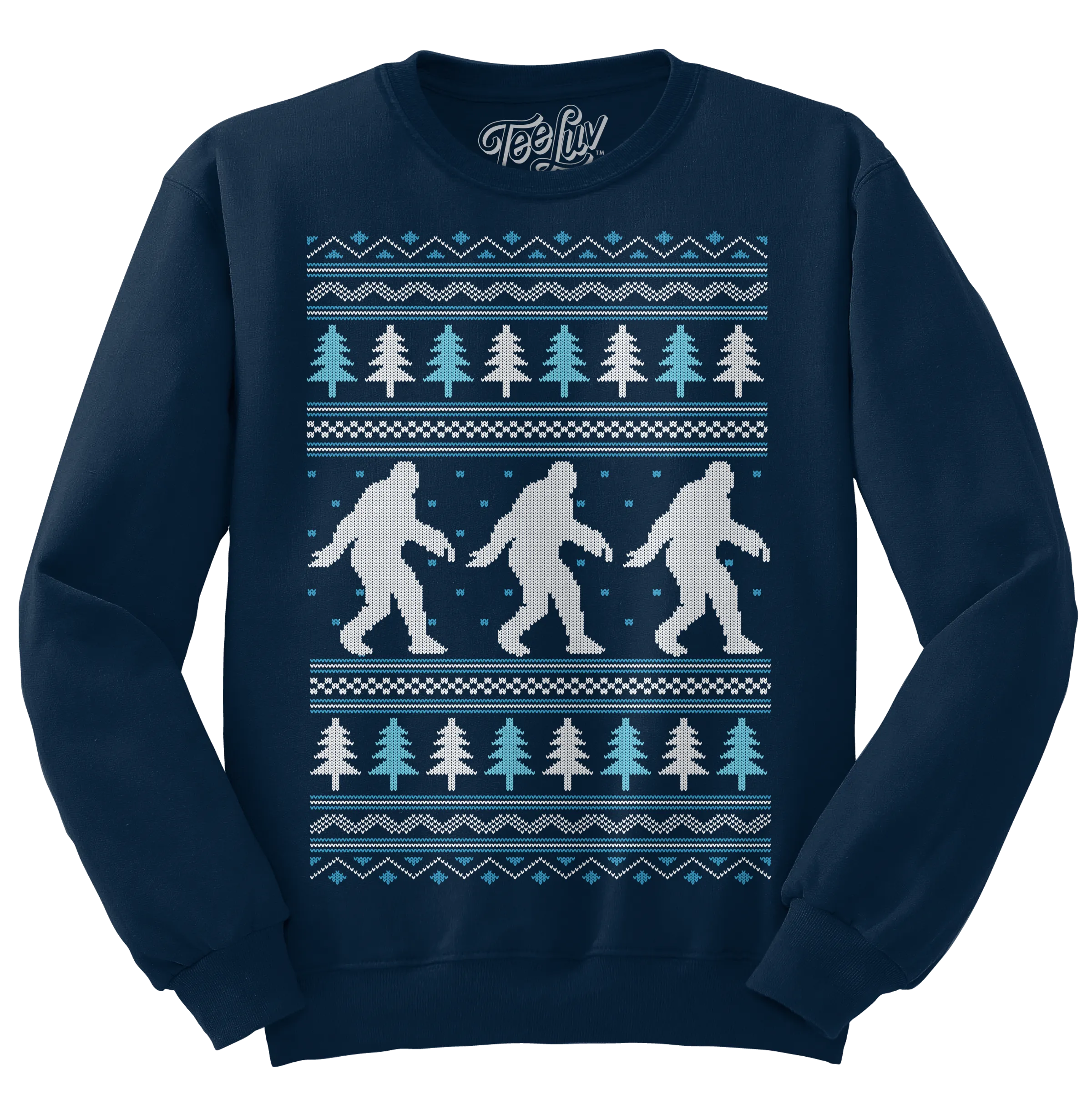 Yeti Christmas Crewneck Sweatshirt - Navy